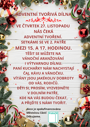 Pozvánka na tradiční adventní dílnu