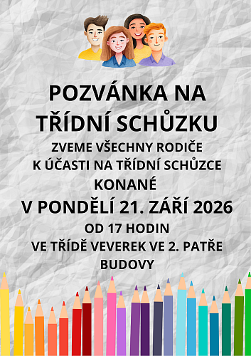 Pozvánka na třídní schůzku
